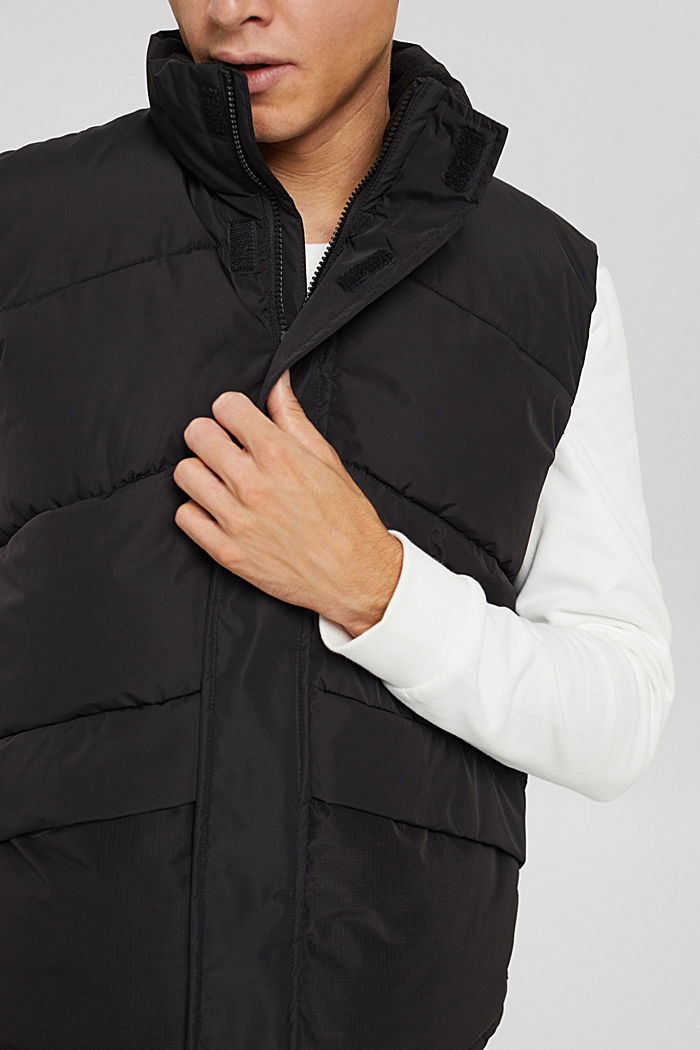 Recycled: quilted body warmer, BLACK, detail image number 2