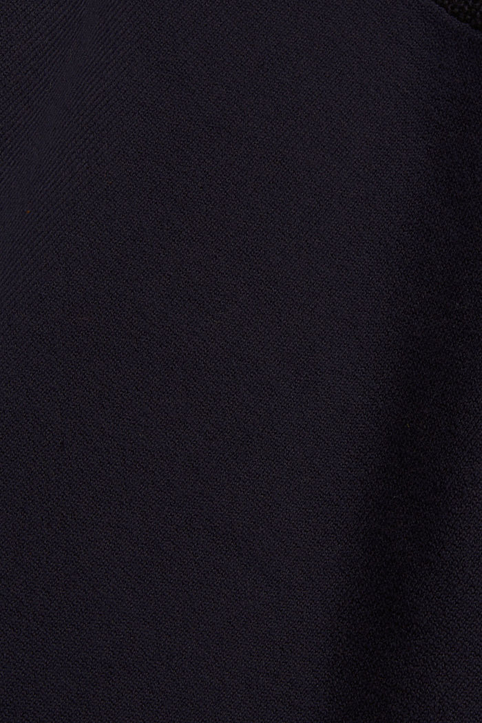 Jumper with hood in organic blended cotton, NAVY, detail image number 4