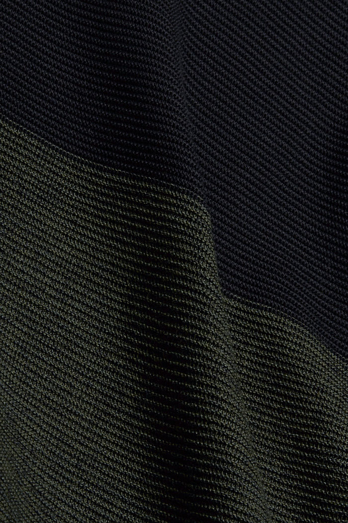 Fakturowany sweter, 100% bawełny organicznej, DARK KHAKI, detail image number 4