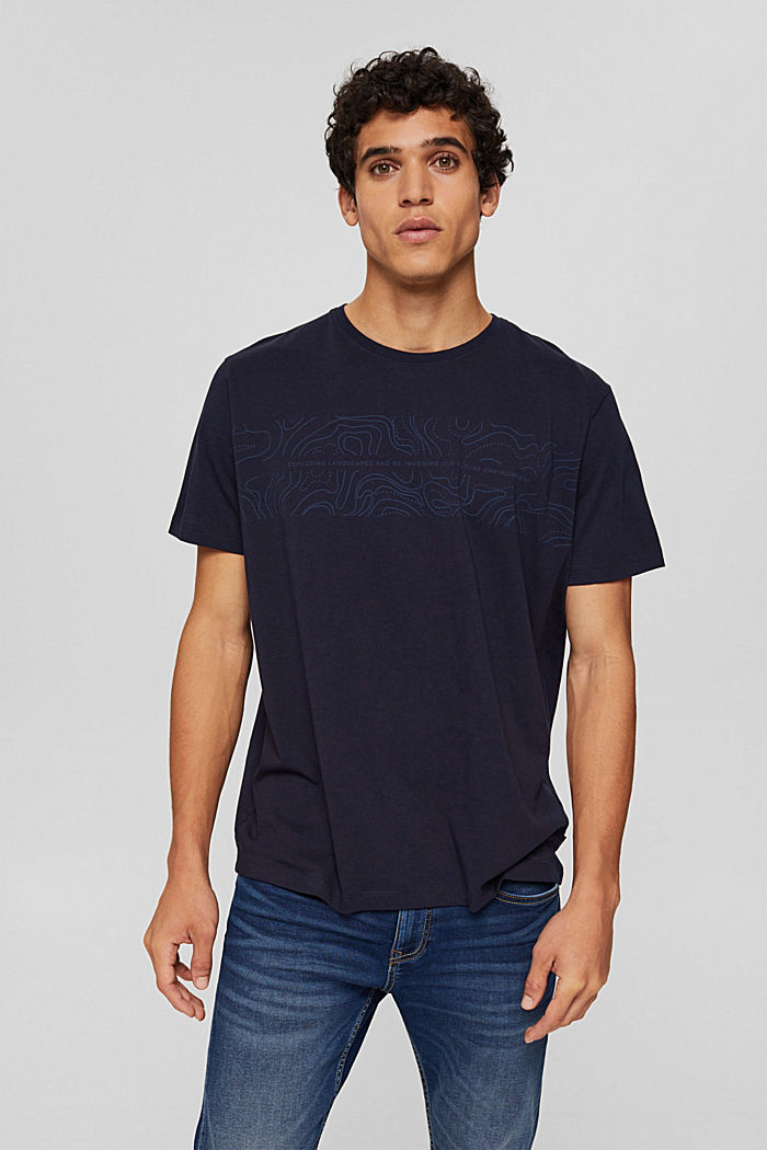 Jersey-T-Shirt mit Print, Organic Cotton