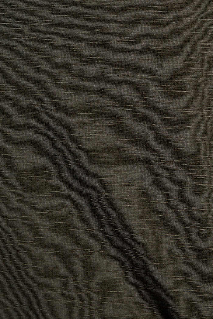 T-shirt z dżerseju z nadrukiem, bawełna organiczna, DARK KHAKI, detail image number 4
