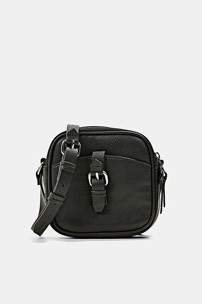 Vegan: square shoulder bag, BLACK, detail image number 0