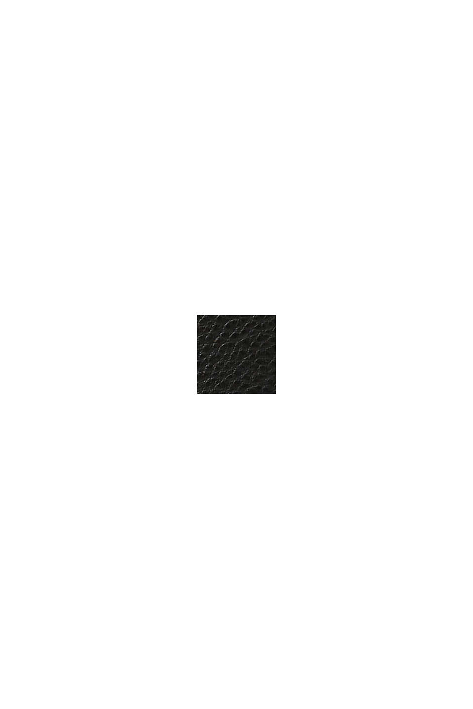 Skuldertaske i kunstlæder med strop, BLACK, swatch