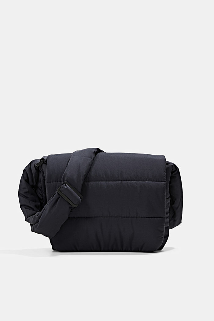 Quilted puffer bag made of recycled material, NAVY, detail image number 0