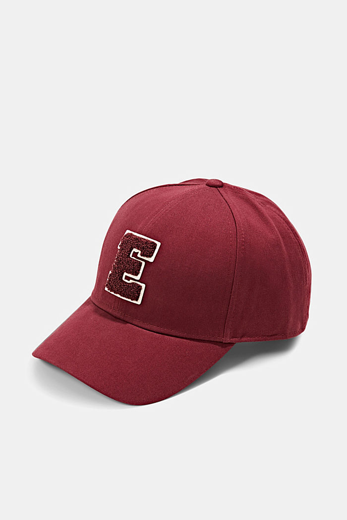 Baseball cap in 100% cotton, BORDEAUX RED, detail image number 0