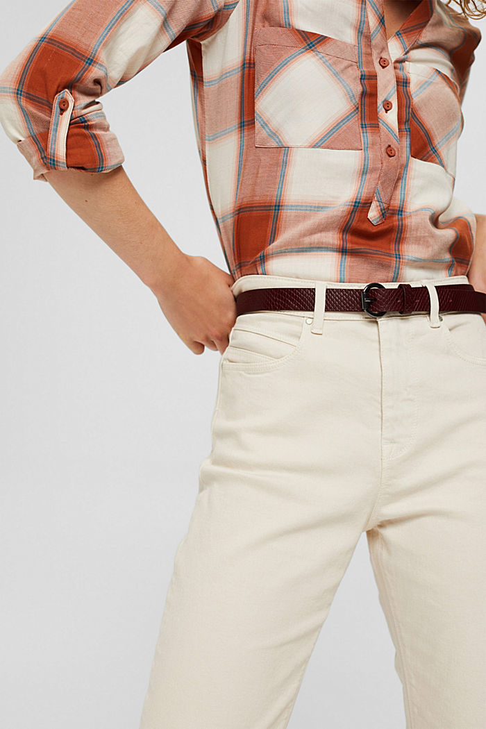 Made of genuine leather: narrow belt, TERRACOTTA, detail image number 2