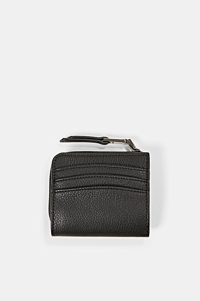 Végane : le petit portefeuille en similicuir, BLACK, detail image number 2