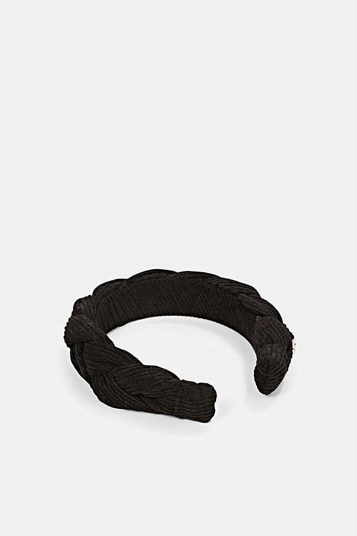 Corduroy hairband, BLACK, overview