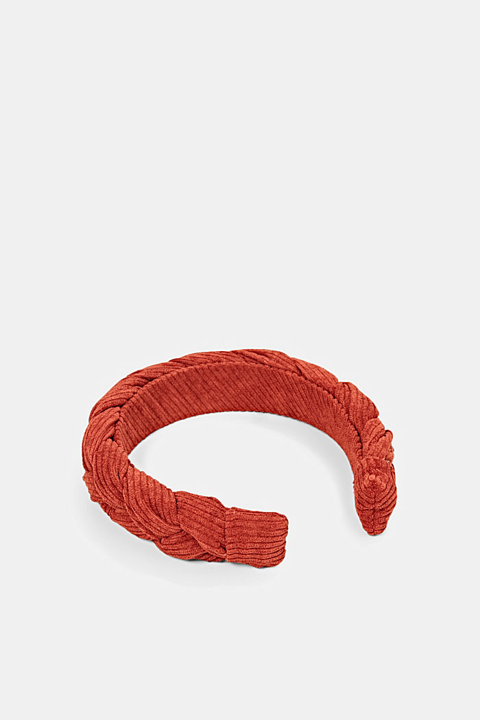 Haarband aus Cord, GARNET RED, overview