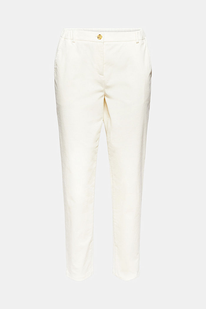 Pull-on needlecord chinos, OFF WHITE, overview