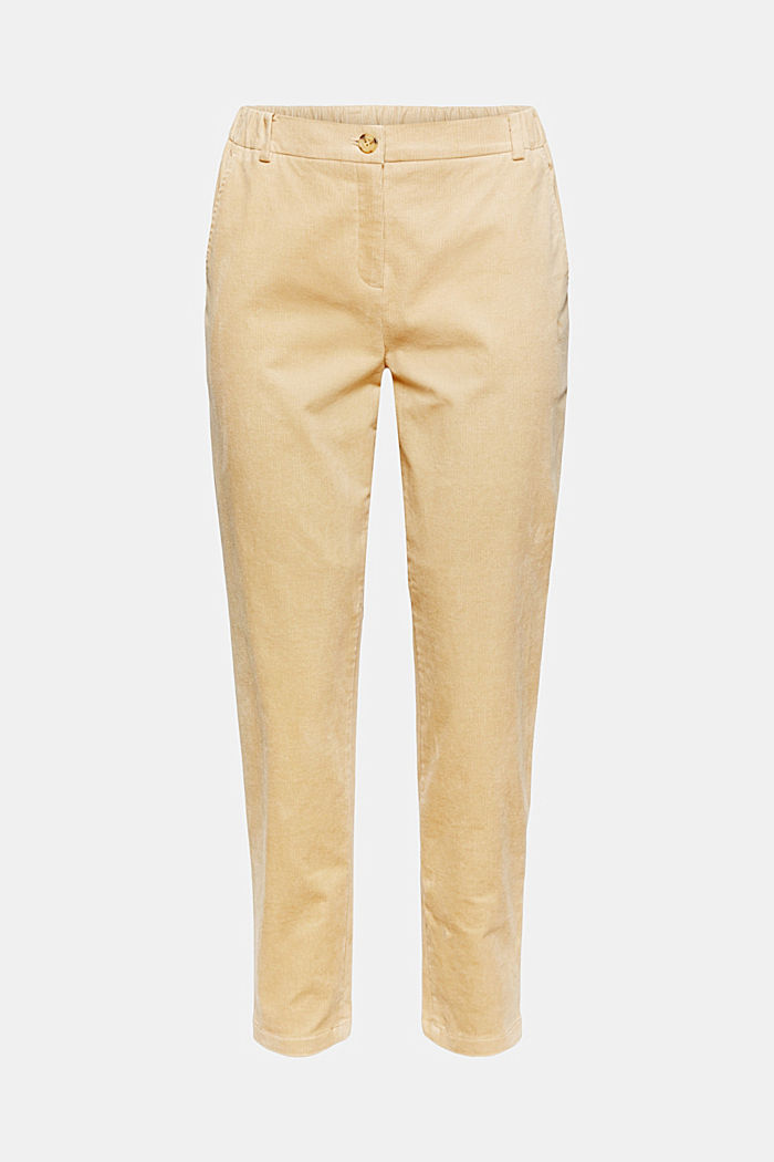 Pull-on needlecord chinos, SAND, overview