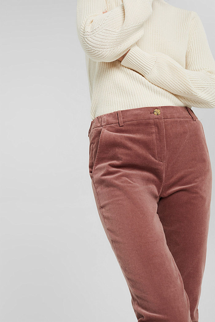 Pull-on needlecord chinos, DARK OLD PINK, detail image number 2