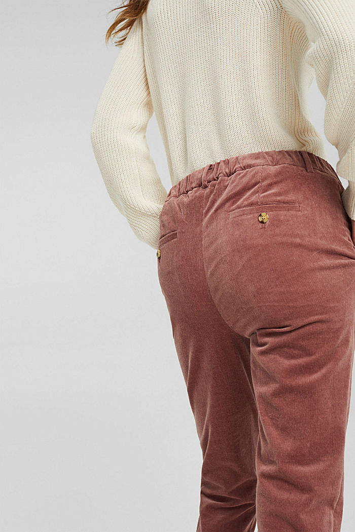 Pull-on needlecord chinos, DARK OLD PINK, detail image number 5