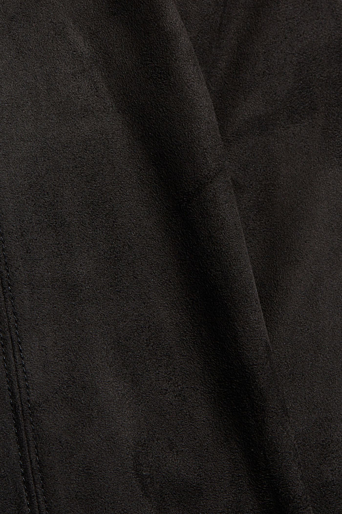 CURVY faux suede tracksuit bottoms, BLACK, detail image number 4