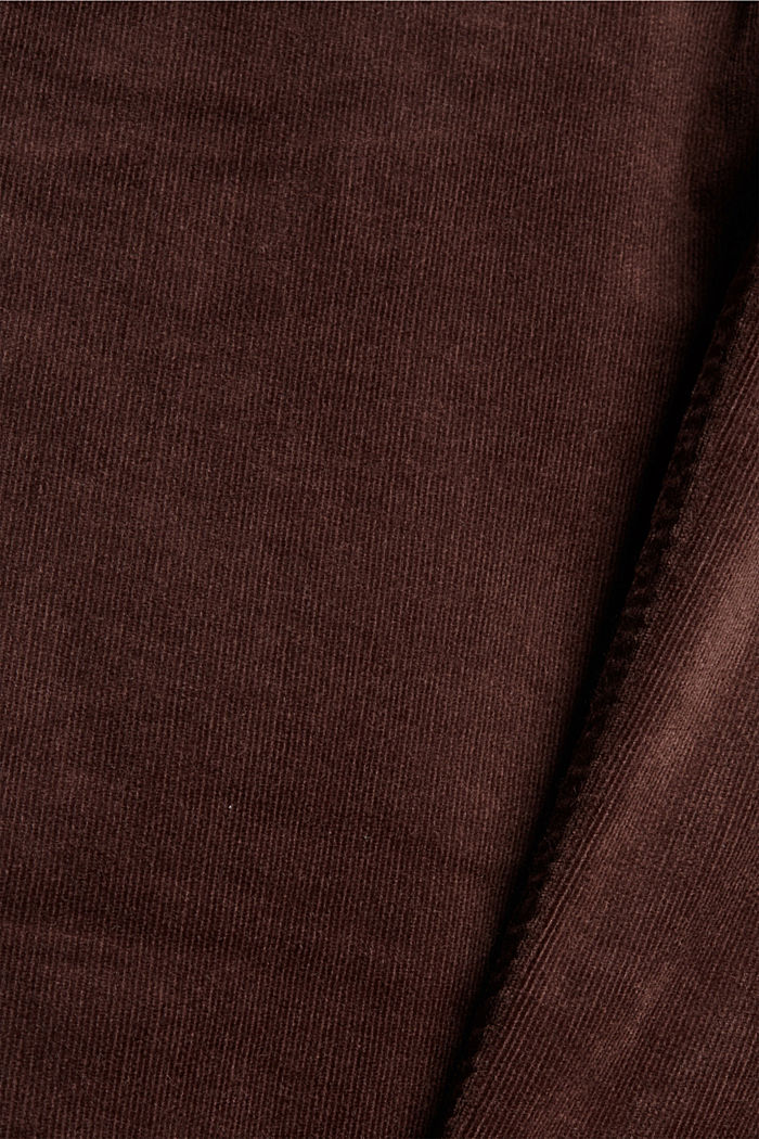 Needlecord trousers in blended cotton, RUST BROWN, detail image number 4