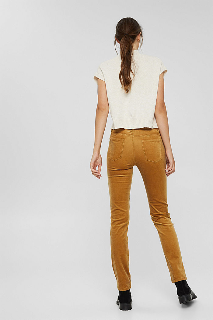 Needlecord trousers in blended cotton, CAMEL, detail image number 3