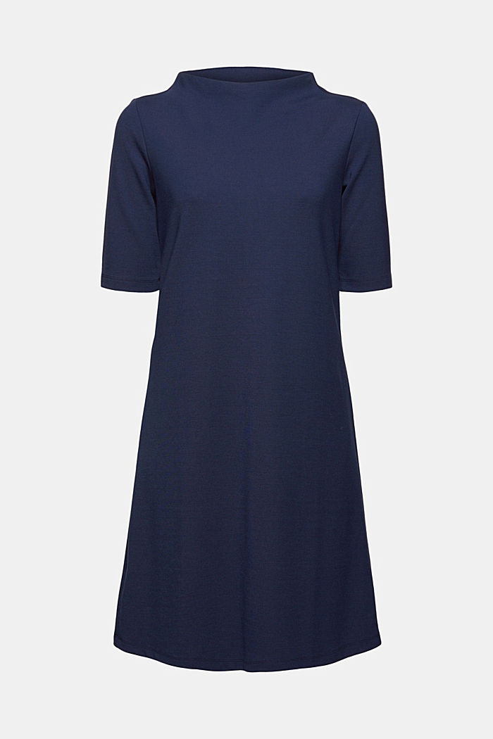 Recycled: mini dress made of punto jersey, NAVY, detail image number 6