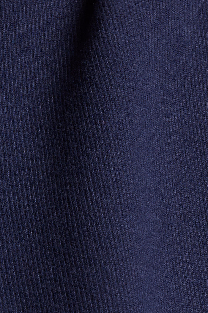 Knitted dress in blended organic cotton, NAVY, detail image number 4