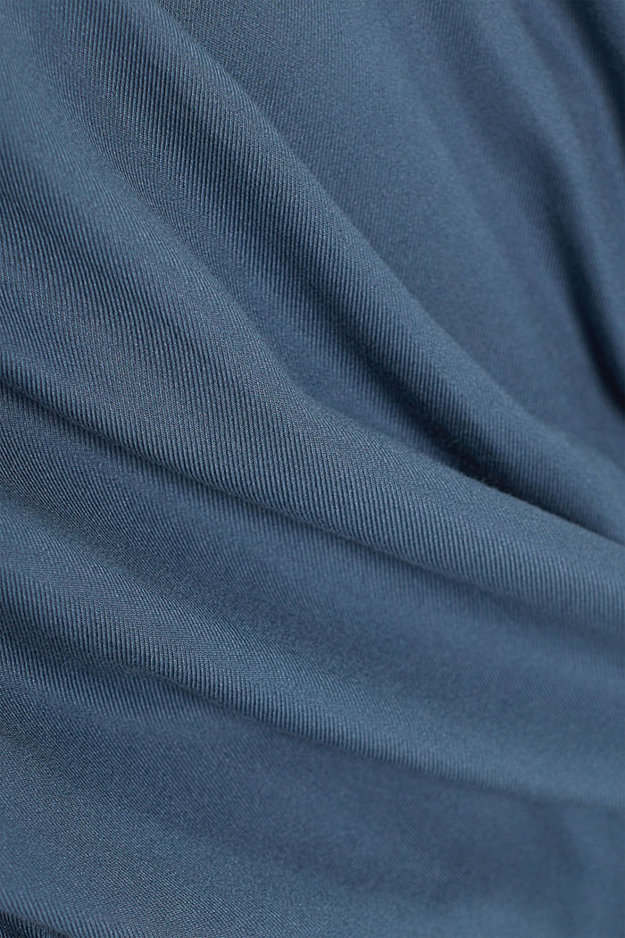 Laskostettu tunikapusero, GREY BLUE, detail image number 4