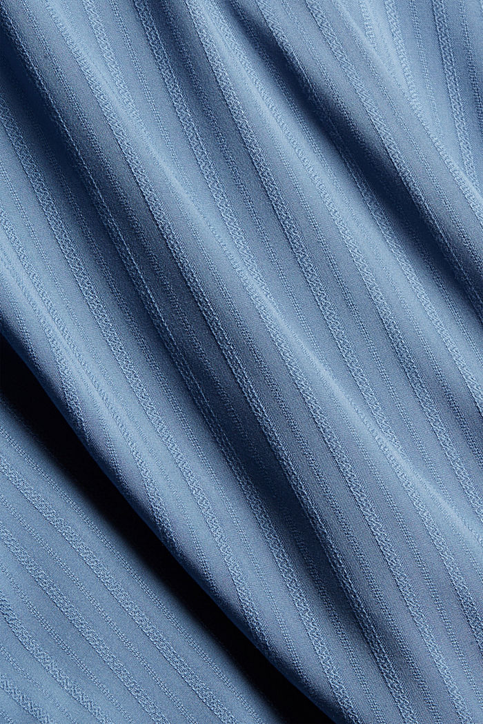 Blouse with textured stripes, LENZING™ ECOVERO™, GREY BLUE, detail image number 4