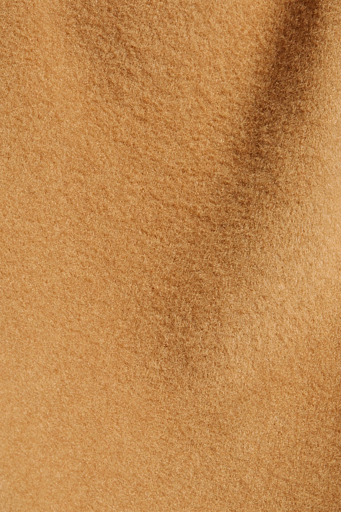 Veste de style chemise en laine mélangée, CAMEL, detail image number 4