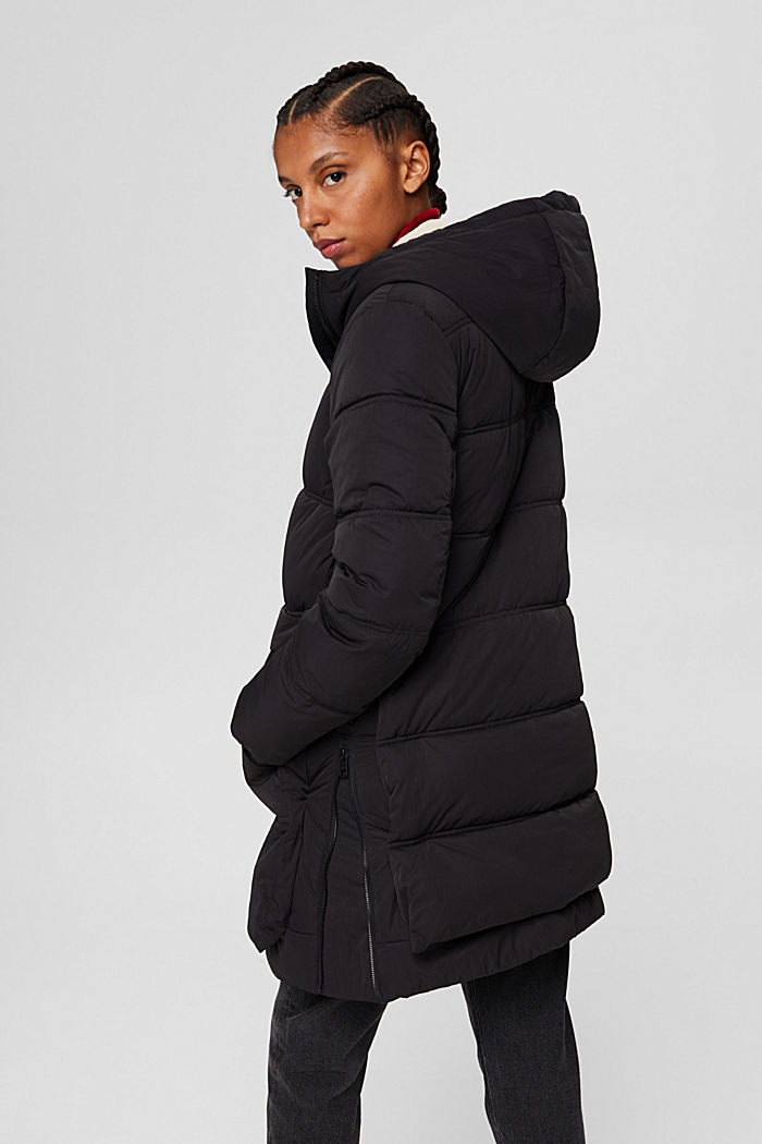 Recycled: quilted coat with 3M™ Thinsulate™, BLACK, detail image number 3