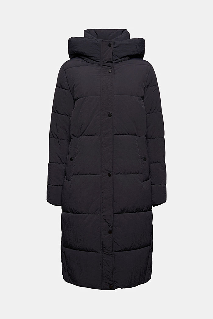 Recycled: textured quilted coat