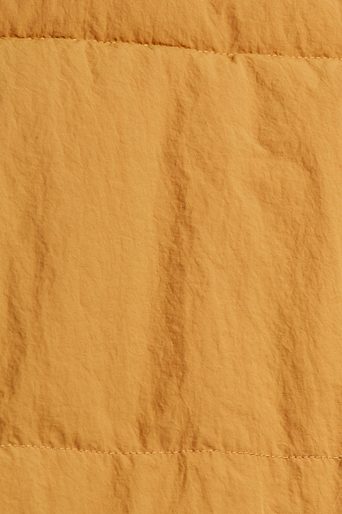 Recycled: textured quilted coat, CAMEL, detail image number 4