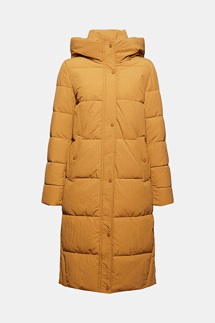 Reciclado: abrigo acolchado con textura, CAMEL, detail image number 6