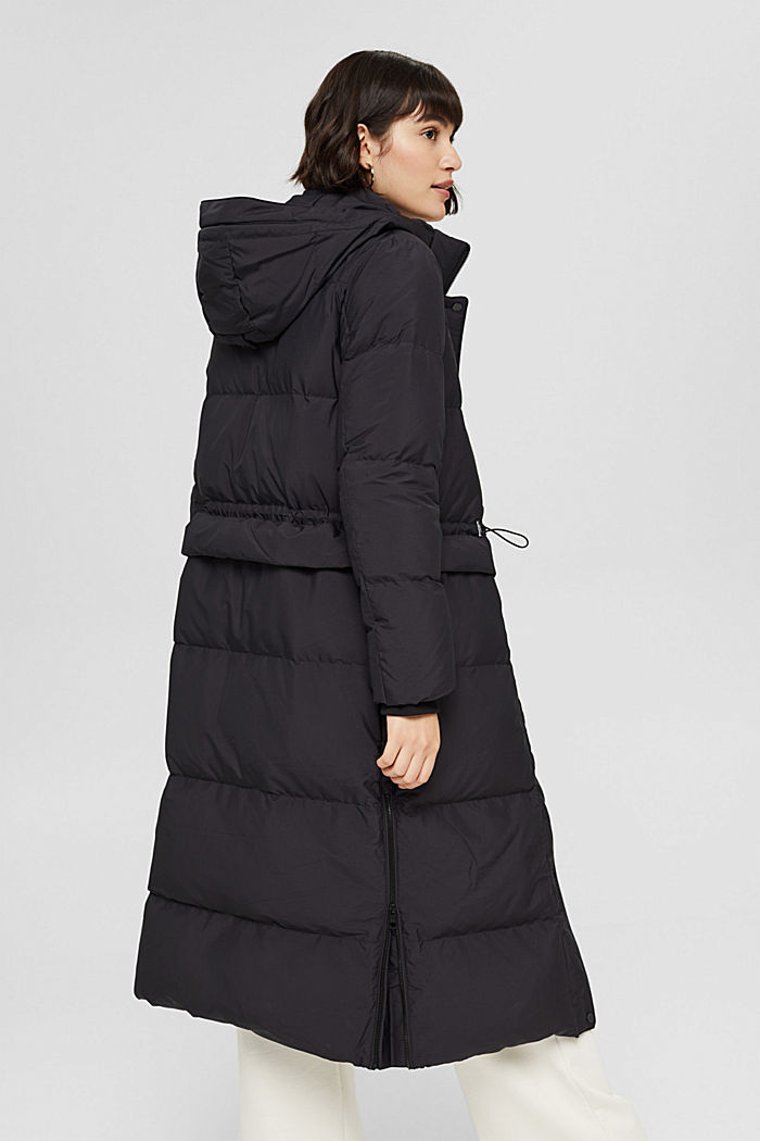Recycled: quilted coat with down, BLACK, detail image number 3