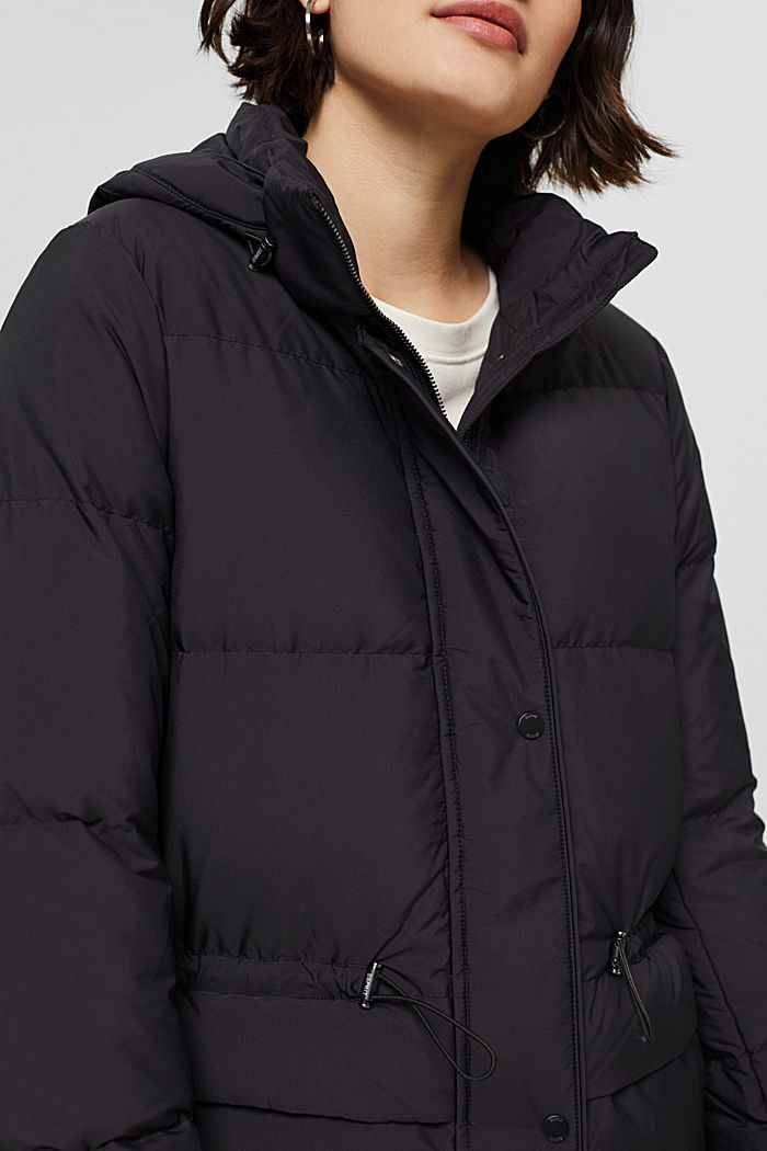 Reciclado: abrigo acolchado con plumón, BLACK, detail image number 2