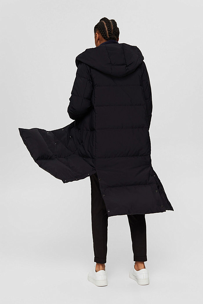 Recycled: reversible coat with sustainable down, BLACK, detail image number 3