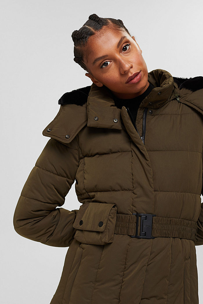 Quilted jacket with 3M™ Thinsulate™ and a belt, DARK KHAKI, detail image number 5