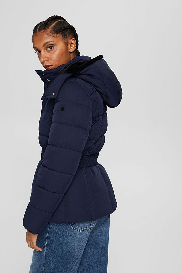 Quilted jacket with 3M™ Thinsulate™ and a belt, NAVY, detail image number 3