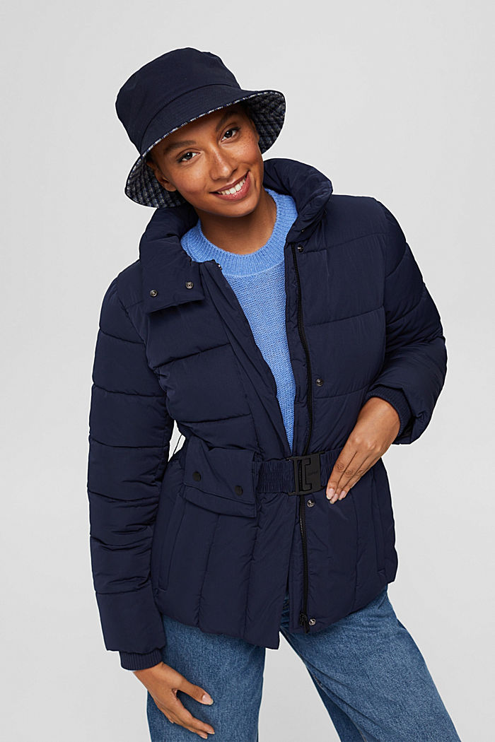 Quilted jacket with 3M™ Thinsulate™ and a belt, NAVY, detail image number 6