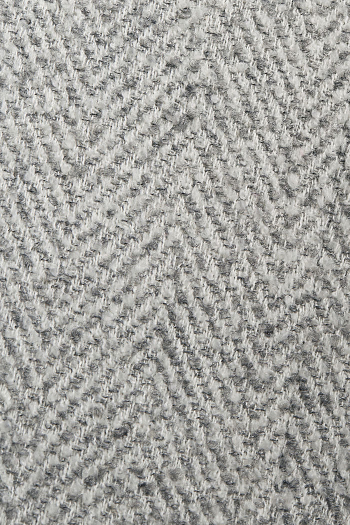 With recycled wool: coat with a herringbone texture, LIGHT GREY, detail image number 4