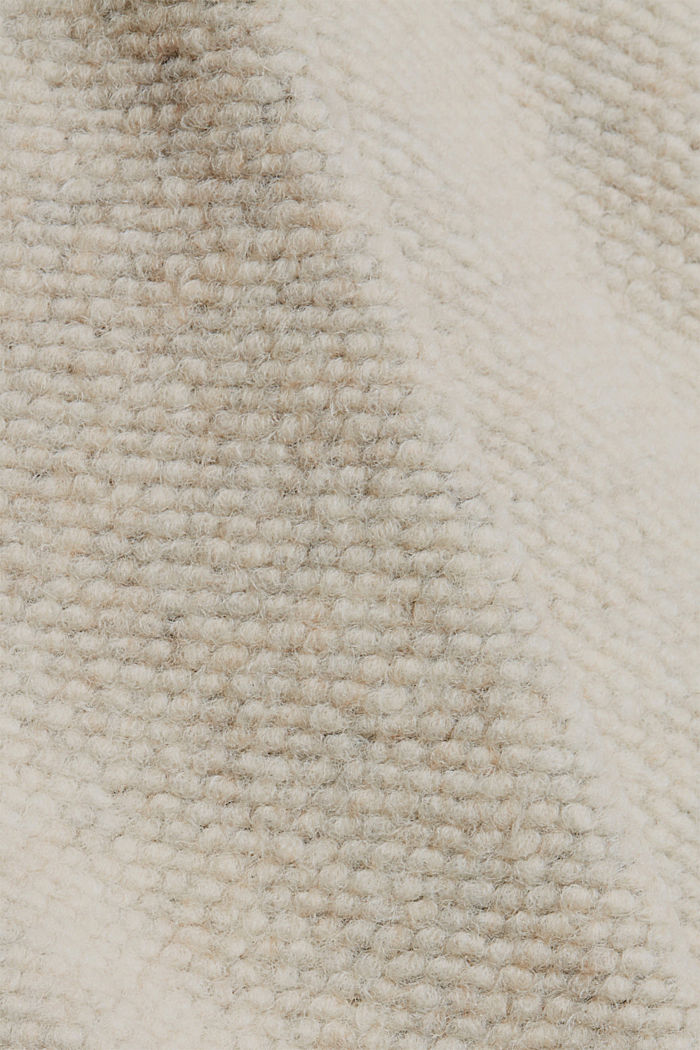 Wool blend: coat with a wide lapel collar, ICE, detail image number 4