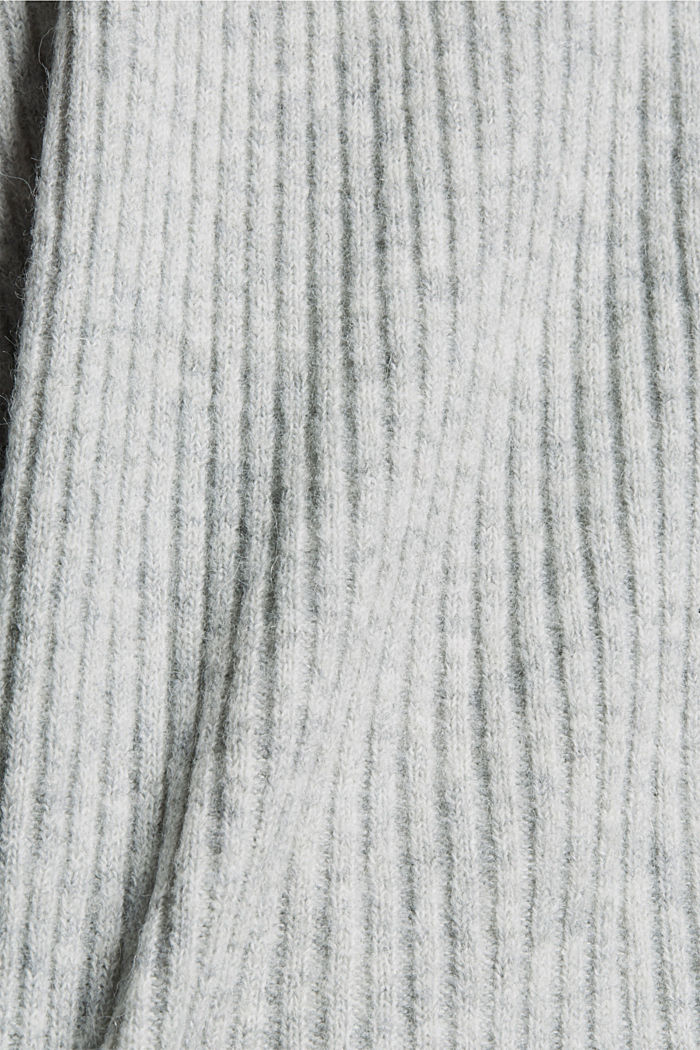 Textured knit sleeveless jumper in a wool/alpaca blend, LIGHT GREY, detail image number 4