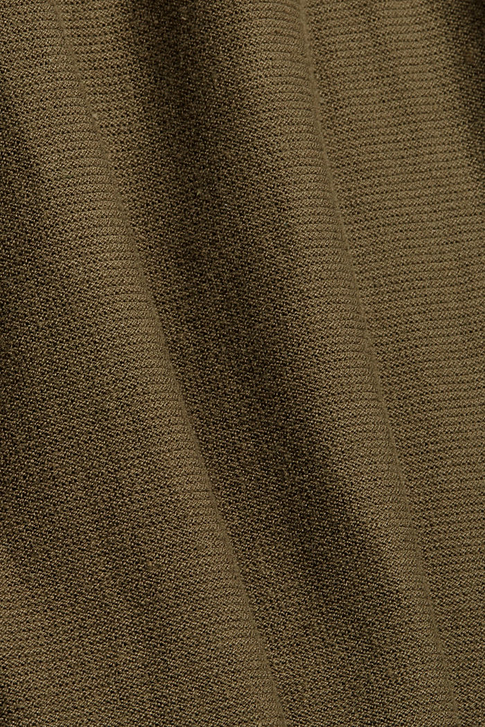 Noorse trui van een mix met biologisch katoen, DARK KHAKI, detail image number 4