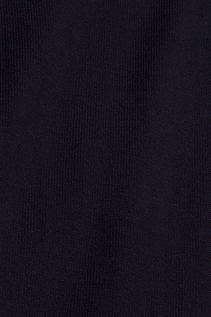Cashmere blend: V-neck cardigan, NAVY, detail image number 4