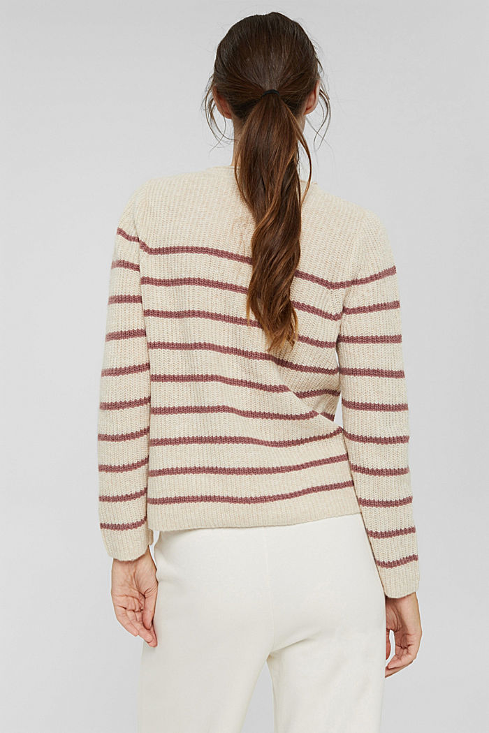 Con lana y alpaca: Jersey de rayas, SAND, detail image number 3