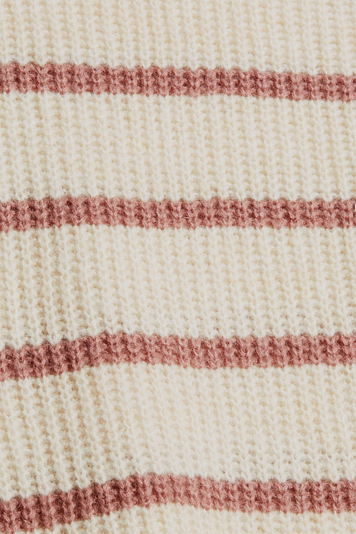Wool/alpaca blend: striped jumper, SAND, detail image number 4