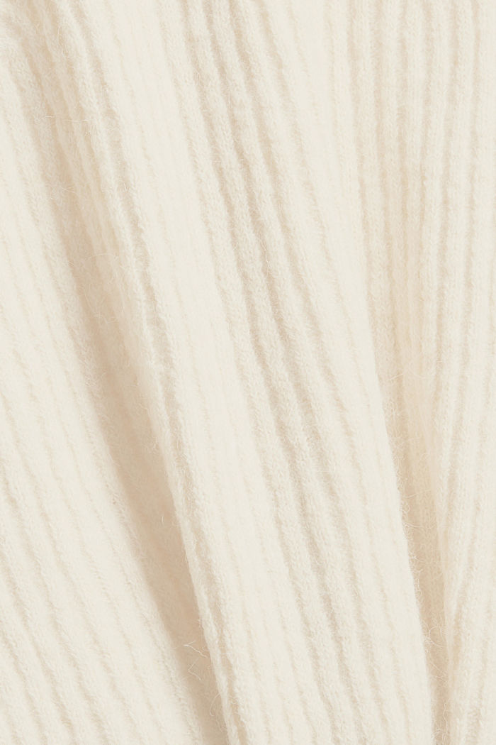 CURVY textured sleeveless jumper with wool, SAND, detail image number 4
