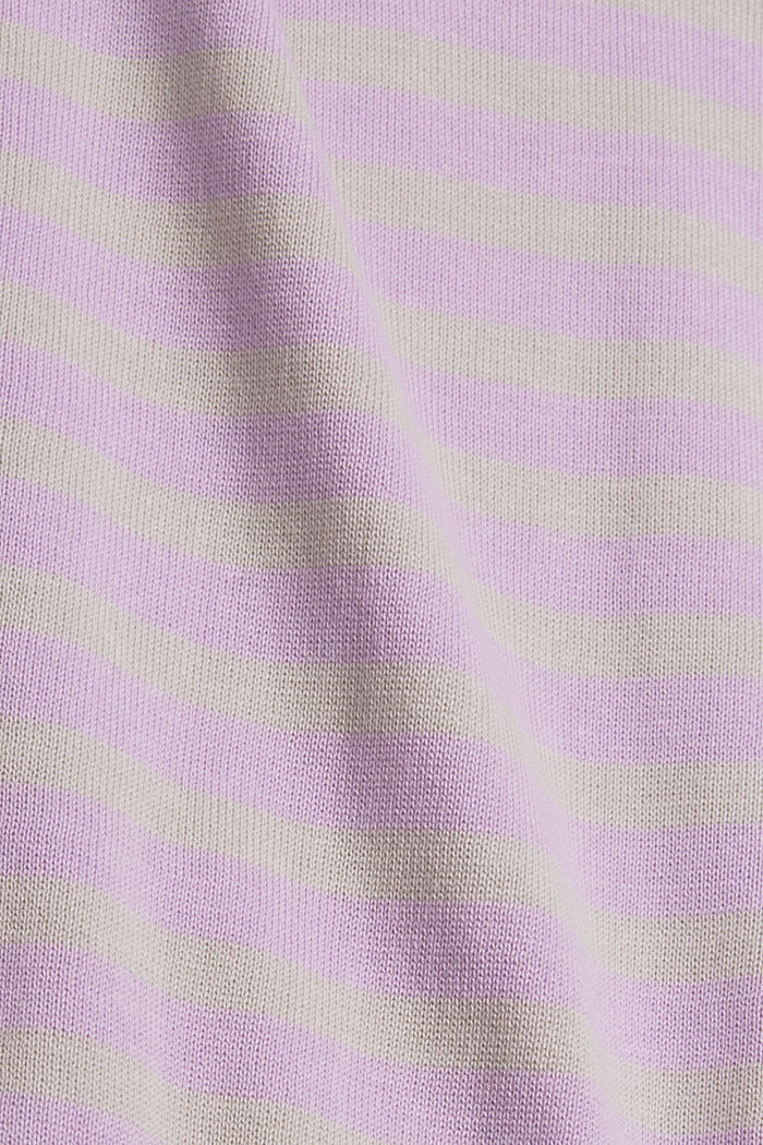Jersey a rayas en 100% algodón, LILAC, detail image number 4