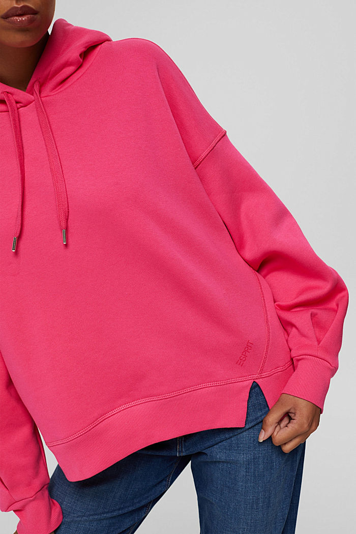 Hooded sweatshirt made of 100% cotton, PINK FUCHSIA, detail image number 2