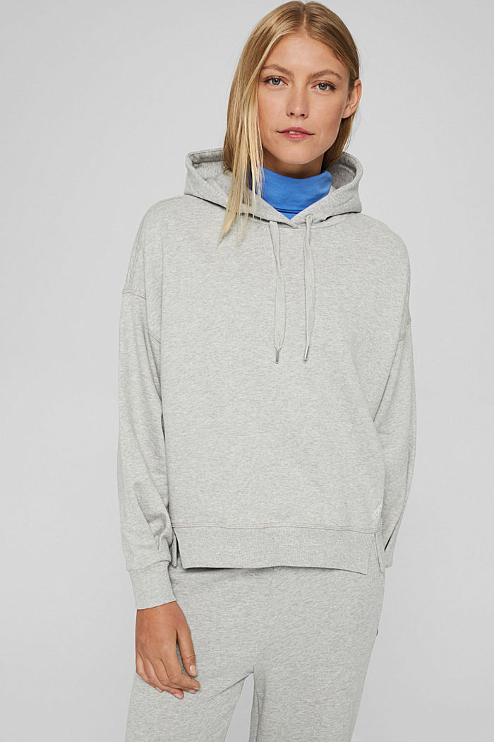Hooded sweatshirt made of 100% cotton, LIGHT GREY, detail image number 0