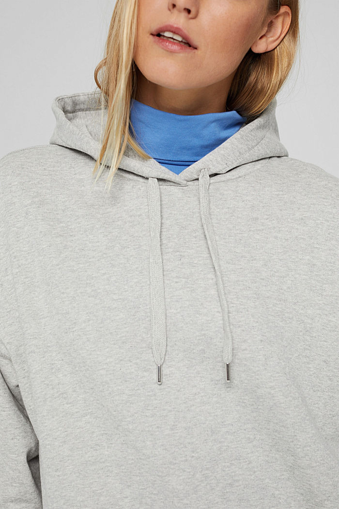 Hooded sweatshirt made of 100% cotton, LIGHT GREY, detail image number 2