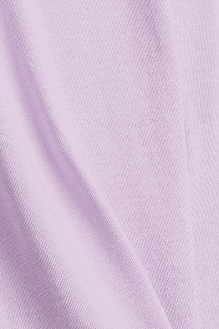 Long sleeve top made of 100% organic cotton, LILAC, detail image number 4
