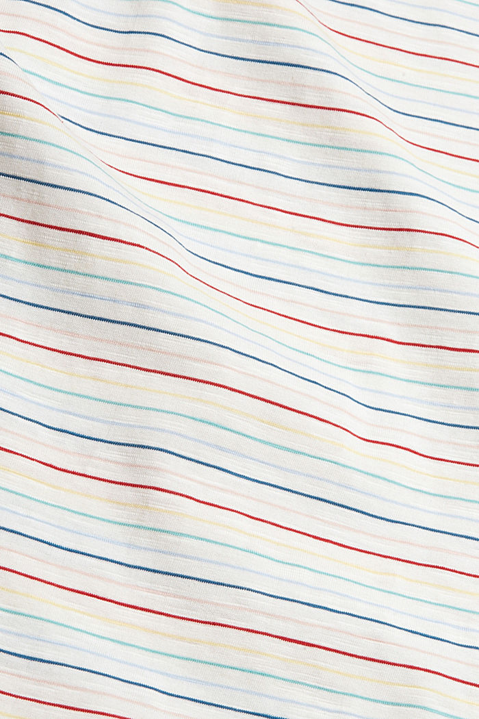 Stripe detail long sleeve top, 100% organic cotton, OFF WHITE, detail image number 4