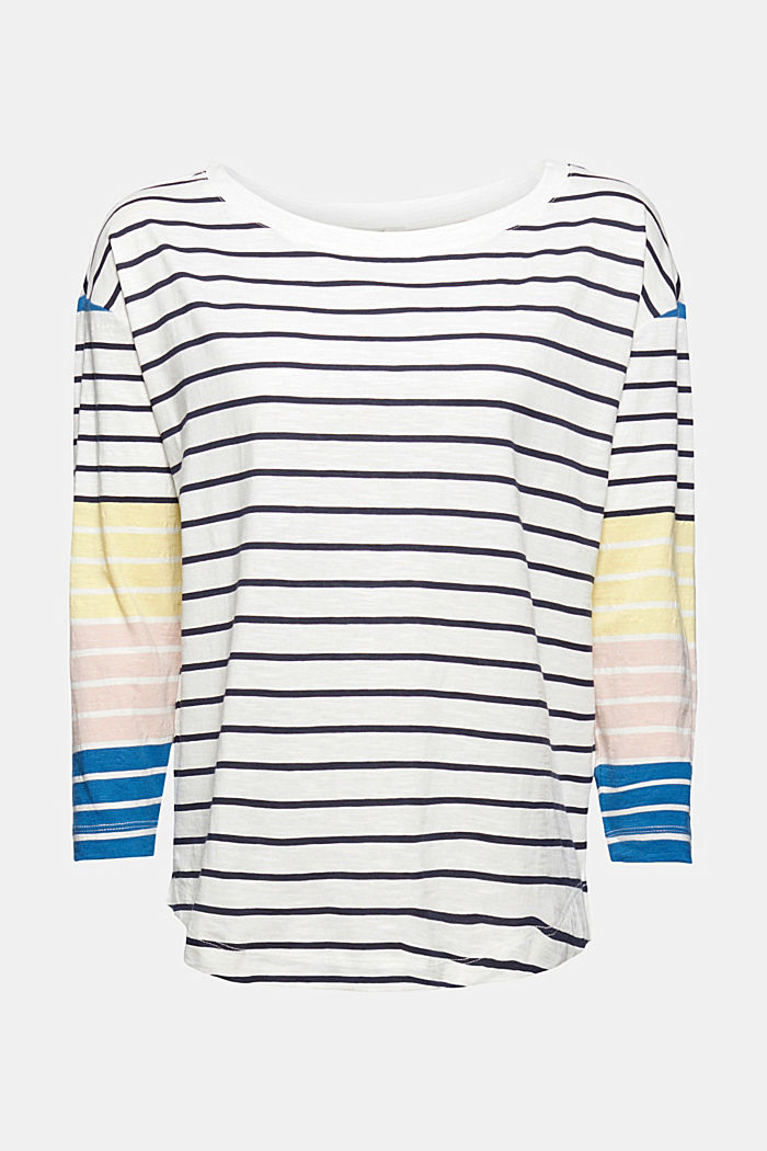 Striped T-shirt in 100% organic cotton, OFF WHITE, detail image number 6